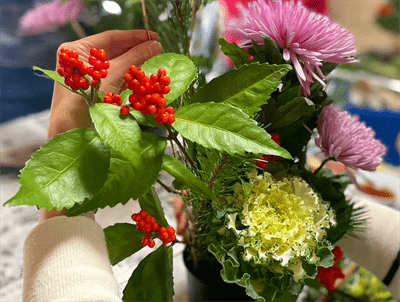 お稽古 20 flower arrangement 1