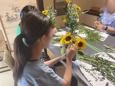 お稽古 19 flower arrangement summer